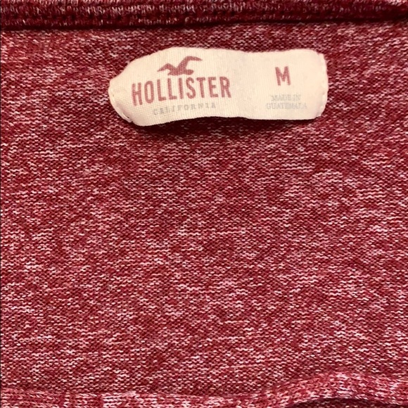 HOLLISTER 2 maroon shirts long sleeve&short sleeve - Picture 2 of 3